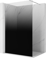 Mexen Kioto Duschwand Walk-in 140 x 200 cm, ombre schwarz 8 mm, chrom - 800-140-101-01-76