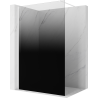 Mexen Kioto Duschwand Walk-in 120 x 200 cm, Ombre Schwarz 8 mm, Weiß - 800-120-101-20-76