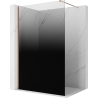 Mexen Kioto Duschrückwand Walk-in 80 x 200 cm, ombre Schwarz 8 mm, Roségold - 800-080-101-60-76