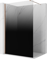 Mexen Kioto Duschwand Walk-in 110 x 200 cm, schwarzer Ombre 8 mm, Roségold - 800-110-101-60-76