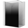 Mexen Kioto Duschwand Walk-in 90 x 200 cm, Ombre Schwarz 8 mm, Gebürstet Graubraun - 800-090-101-66-76