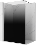 Mexen Kioto Duschwand Walk-in 110 x 200 cm, ombre schwarz 8 mm, gun gray gebürstet - 800-110-101-66-76