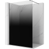 Mexen Kioto Duschwand Walk-in 120 x 200 cm, Ombre Schwarz 8 mm, Gun Gray Gebürstet - 800-120-101-66-76