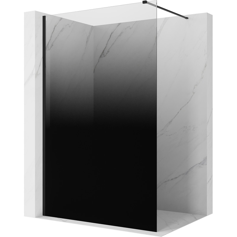 Mexen Kioto Duschwand Walk-in 120 x 200 cm, ombre schwarz 8 mm, schwarz - 800-120-101-70-76