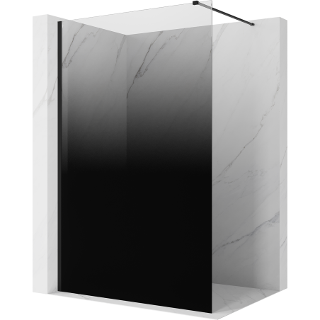 Mexen Kioto Duschwand Walk-in 150 x 200 cm, Ombre Schwarz 8 mm, Schwarz - 800-150-101-70-76