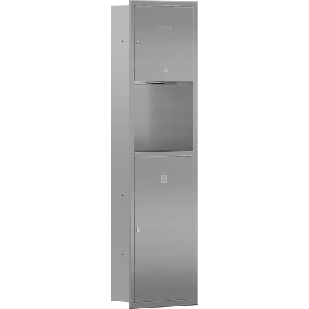 Mexen Linox eingelassener Papierhandtuchspender mit Papierkorb, Inox - 70K003-01 - 70K002-01