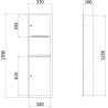 Mexen Linox eingelassener Papierhandtuchspender mit Papierkorb, Inox - 70K003-01 - 70K002-01