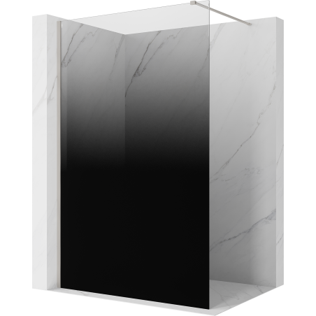 Mexen Kioto Duschwand Walk-in 90 x 200 cm, schwarz Ombre 8 mm, gebürstetes Nickel - 800-090-101-97-76