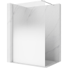 Mexen Kioto Duschwand Walk-in 70 x 200 cm, weißer Ombre 8 mm, Chrom - 800-070-101-01-86