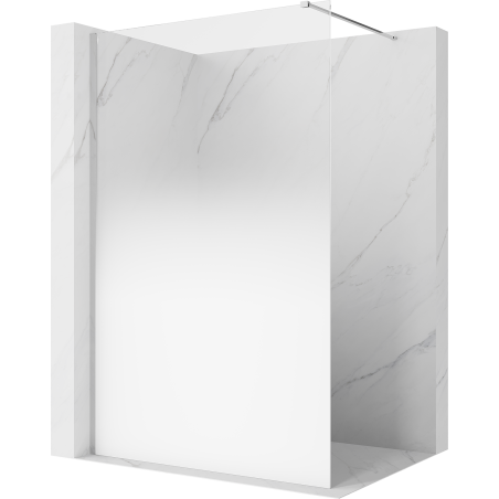 Mexen Kioto Duschwand Walk-in 90 x 200 cm, ombre weiß 8 mm, Chrom - 800-090-101-01-86