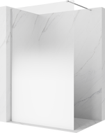 Mexen Kioto Duschwand Walk-in 90 x 200 cm, ombre weiß 8 mm, Chrom - 800-090-101-01-86