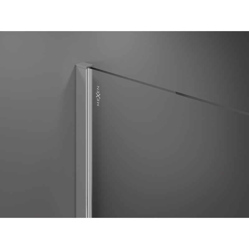 Mexen Kioto Duschwand Walk-in 120 x 200 cm, ombre weiß 8 mm, chrom - 800-120-101-01-86