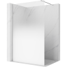 Mexen Kioto Duschwand Walk-in 140 x 200 cm, Ombre Weiß 8 mm, Chrom - 800-140-101-01-86