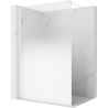 Mexen Kioto Duschwand Walk-in 70 x 200 cm, weißes Ombre 8 mm, weiß - 800-070-101-20-86