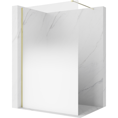 Mexen Kioto Duschwand Walk-in 80 x 200 cm, ombre weiß 8 mm, gold - 800-080-101-50-86
