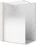Mexen Kioto Duschwand Walk-in 80 x 200 cm, ombre weiß 8 mm, gold - 800-080-101-50-86