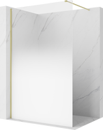 Mexen Kioto Duschwand Walk-in 70 x 200 cm, Ombre Weiß 8 mm, gebürstetes Gold - 800-070-101-55-86