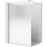 Mexen Kioto Duschwand Walk-in 80 x 200 cm, ombre weiß 8 mm, gebürstetes Kupfer - 800-080-101-65-86
