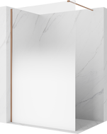 Mexen Kioto Duschwand Walk-in 80 x 200 cm, ombre weiß 8 mm, gebürstetes Kupfer - 800-080-101-65-86