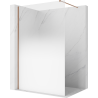 Mexen Kioto Duschwand Walk-in 120 x 200 cm, ombre weiß 8 mm, gebürstetes Kupfer - 800-120-101-65-86