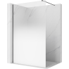 Mexen Kioto Duschwand Walk-in 110 x 200 cm, ombre weiß 8 mm, gun gray gebürstet - 800-110-101-66-86