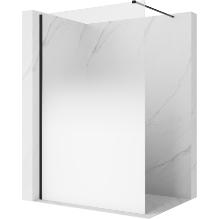Mexen Kioto Duschwand Walk-in 120 x 200 cm, weißes Ombre 8 mm, schwarz - 800-120-101-70-86