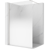Mexen Kioto Duschwand Walk-in 80 x 200 cm, ombre weiß 8 mm, gebürsteter Nickel - 800-080-101-97-86