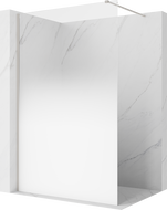 Mexen Kioto Walk-in-Duschwand 130 x 200 cm, weißer Ombre, 8 mm, gebürstetes Nickel - 800-130-101-97-86