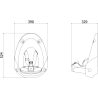 Mexen Mello an der Wand montierter Kinderstuhl - 70K010-00 - 70K011-00