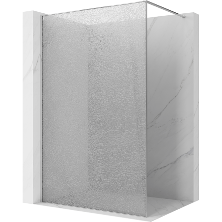 Mexen Kioto Duschwand Walk-in 80 x 200 cm, Crackle Transparent 12 mm, Chrom - 800-080-101-01-04-X