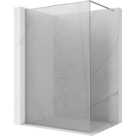 Mexen Kioto Duschwand Walk-in 140 x 200 cm, crackle transparent 12 mm, Chrom - 800-140-101-01-04-X