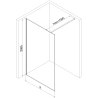 Mexen Kioto Duschwand Walk-in 150 x 200 cm, Crackle transparent 12 mm, Chrom - 800-150-101-01-04-X