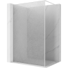 Mexen Kioto Duschwand Walk-in 160 x 200 cm, Crackle transparent 12 mm, weiß - 800-160-101-20-04-X