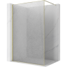 Mexen Kioto Duschwand Walk-in 110 x 200 cm, Crackle transparent 12 mm, gold - 800-110-101-50-04-X