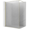 Mexen Kioto Duschwand Walk-in 160 x 200 cm, Crackle transparent 12 mm, Gold - 800-160-101-50-04-X