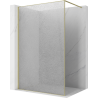 Mexen Kioto Duschwand Walk-in 90 x 200 cm, crackle transparent 12 mm, gold gebürstet - 800-090-101-55-04-X