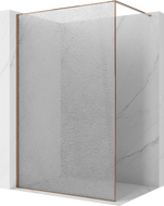 Mexen Kioto Duschwand Walk-in 80 x 200 cm, Crackle transparent 12 mm, Roségold - 800-080-101-60-04-X