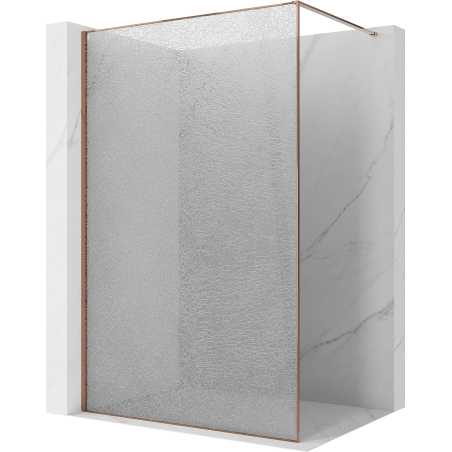 Mexen Kioto Duschwand Walk-in 110 x 200 cm, crackle transparent 12 mm, roségold - 800-110-101-60-04-X