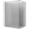 Mexen Kioto Duschwand Walk-in 100 x 200 cm, Crackle Transparent 12 mm, gebürstetes Kupfer - 800-100-101-65-04-X