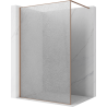 Mexen Kioto Duschwand Walk-in 130 x 200 cm, crackle transparent 12 mm, gebürstetes Kupfer - 800-130-101-65-04-X