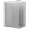 Mexen Kioto Duschwand Walk-in 100 x 200 cm, crackle transparent 12 mm, gebürstetes Nickel - 800-100-101-97-04-X