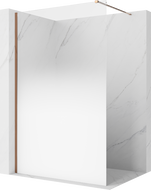 Mexen Kioto Duschwand Walk-in 80 x 200 cm, weißes Ombre 8 mm, Roségold - 800-080-101-60-86