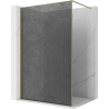 Mexen Kioto Duschwand Walk-in 120 x 200 cm, Crackle Grafit 12 mm, gebürstetes Gold - 800-120-101-55-44-X