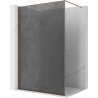 Mexen Kioto Duschwand Walk-in 110 x 200 cm, Crackle Graphit 12 mm, Roségold - 800-110-101-60-44-X