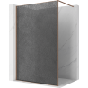Mexen Kioto Duschwand Walk-in 70 x 200 cm, Crackle Graphit 12 mm, Gebürstetes Kupfer - 800-070-101-65-44-X