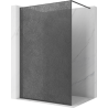 Mexen Kioto Duschwand Walk-in 90 x 200 cm, Crackle Grafit 12 mm, Gun Gray gebürstet - 800-090-101-66-44-X