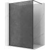 Mexen Kioto Duschwand Walk-in 90 x 200 cm, Crackle-Graphit 12 mm, Schwarz - 800-090-101-70-44-X