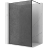 Mexen Kioto Duschwand Walk-in 130 x 200 cm, crackle grafit 12 mm, schwarz - 800-130-101-70-44-X