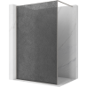 Mexen Kioto Duschwand Walk-in 90 x 200 cm, Crackle Graphit 12 mm, gebürstetes Nickel - 800-090-101-97-44-X
