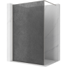 Mexen Kioto Duschwand Walk-in 140 x 200 cm, Crackle Graphit 12 mm, gebürsteter Nickel - 800-140-101-97-44-X